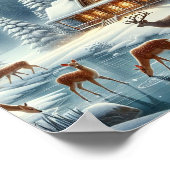 Poster Ville neigeuse sous la Starligh (Coin)