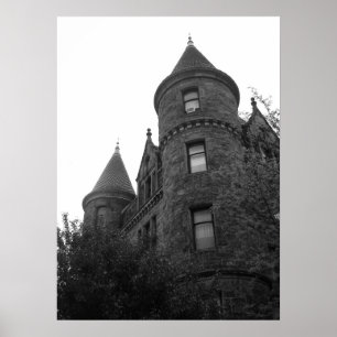 Poster ville noire et blanche