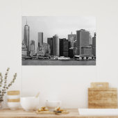 Poster Ville - NY - Le quartier financier - BW (Cuisine)