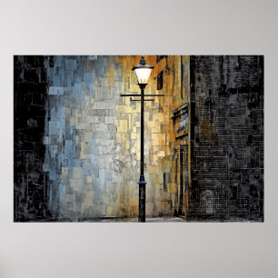 Poster Ville Paysage Art Décor Peinture Mosaïque