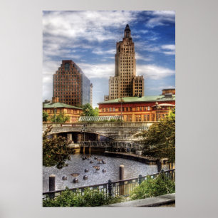 Poster Ville - Providence RI - Skyline