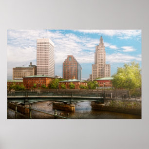 Poster Ville - RI - Providence - la ville de Providence