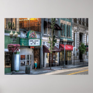 Poster Ville - Roanoke, Virginie - Dans une belle rue