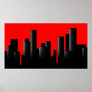 Poster ville rouge