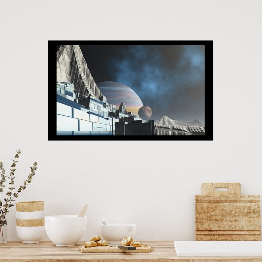 Poster Ville SciFi (Cuisine)