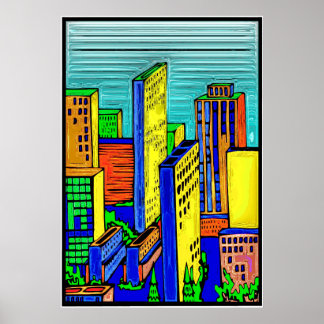 Poster Ville Skyline 14