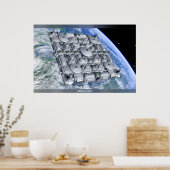 Poster Ville spatiale (Cuisine)