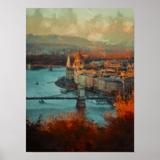 Poster ville vintage (Devant)