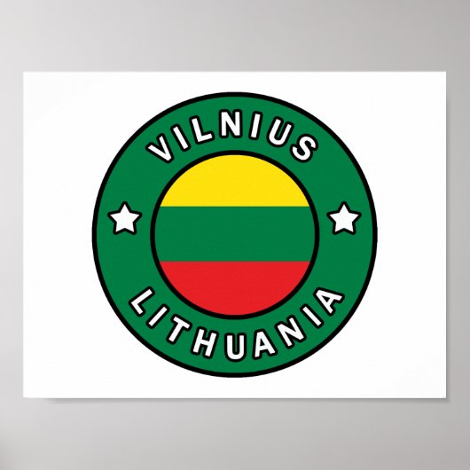 Poster Vilnius Lituanie (Devant)