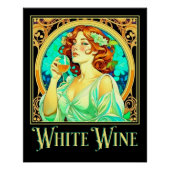 Poster Vin blanc Art nouveau (Devant)