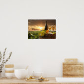 Poster Vin Blanc Avec Barre Sur Vignoble En Chianti (Cuisine)