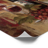 Poster Vin bouteille et verres à vin (Coin)