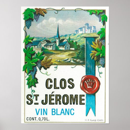 Poster Vin Clos St Jermoe LabelEurope (Devant)