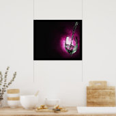 Poster vin coulant - imprimé violet (Cuisine)