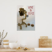 Poster Vin Dans L'Affiche De Style! (Cuisine)