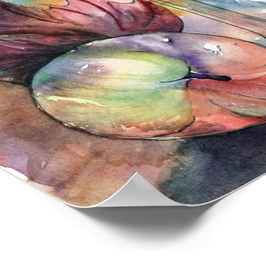 Poster Vin d'automne Verre encore vie (Coin)