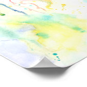 Poster Vin de raisin d'aquarelle (Coin)