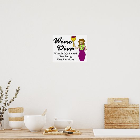 Poster Vin Diva "Fabulous" (Cuisine)