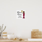 Poster Vin Diva "Le Vin Est Mon Prix D'Être Fabuleux" (Cuisine)