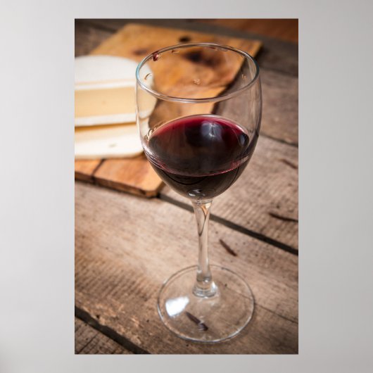 Poster Vin et fromage (Devant)