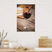 Poster Vin et fromage (Cuisine)