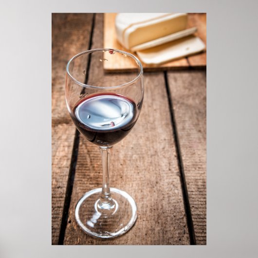 Poster Vin et fromage (Devant)