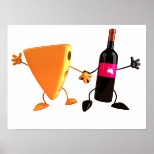 Poster Vin Et Fromage