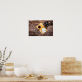 Poster Vin et fromage (Cuisine)