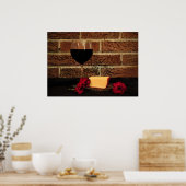 Poster Vin et fromage (Cuisine)
