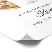 Poster Vin et Pizza douche nuptiale Combien de baisers (Coin)