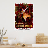 Poster VIN FRANÇAIS vintage 1908 (Cuisine)