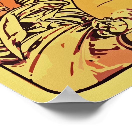 Poster Vin inca Alphonse Mucha refaire horizontal (Coin)