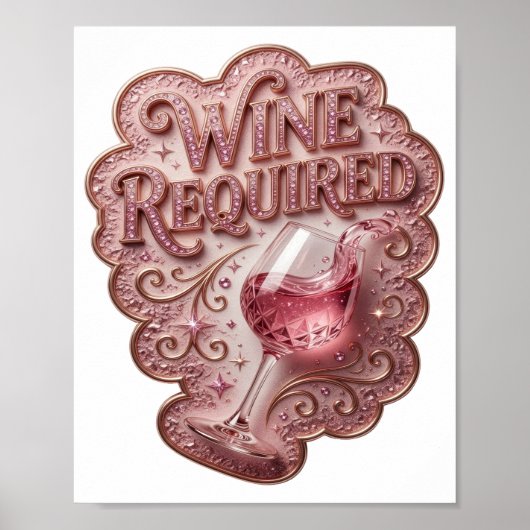 POSTER VIN ROSE REQUISTRE (Devant)
