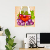 Poster Vin Rouge (Bureau à domicile)