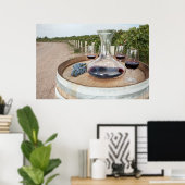 Poster Vin Rouge Dans Le Vignoble (Bureau à domicile)