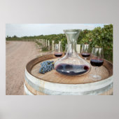 Poster Vin Rouge Dans Le Vignoble (Devant)