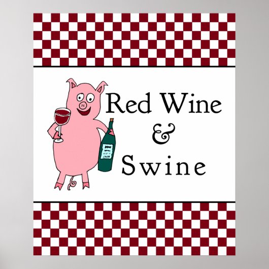 Poster Vin rouge et porc (Devant)