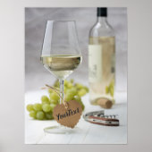 Poster Vin Sommelier Vine Lover bouteille Design de raisi (Devant)
