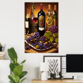 Poster Vin vintage (Bureau à domicile)