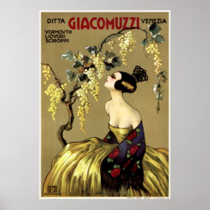 Poster VIN vintage ITALIEN c. 1900