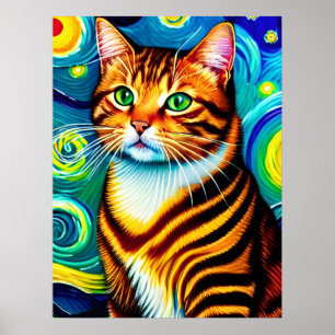Poster Vincent Cat Gogh