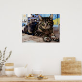 Poster Vincent Cat Gogh (Cuisine)