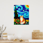 Poster Vincent Cat Gogh (Cuisine)