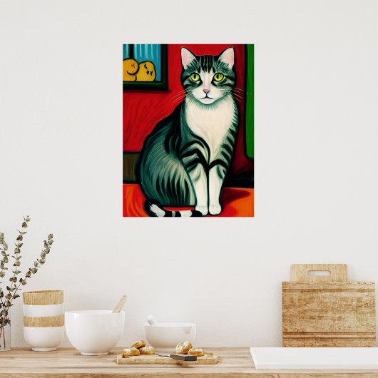Poster Vincent Cat Gogh (Cuisine)
