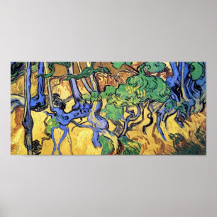Poster Vincent Van Gogh - Arbres Racines Et Troncs Art