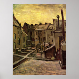 Poster Vincent van Gogh, Arrières-cours de vieilles maiso