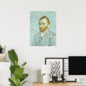 Poster Vincent Van Gogh Autoportrait 1889 Peinture Bleue (Bureau à domicile)