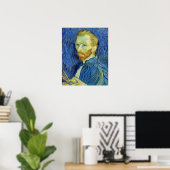 Poster Vincent van Gogh - Autoportrait à la palette (Bureau à domicile)