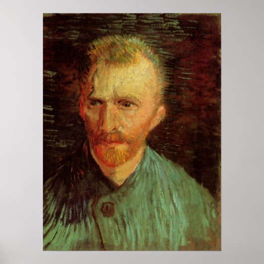 Poster Vincent van Gogh Autoportrait, Art Vintage (Devant)
