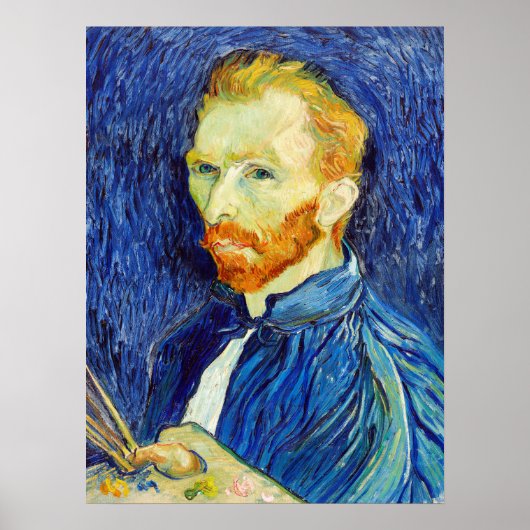 Poster Vincent van Gogh Autoportrait, Art Vintage (Devant)